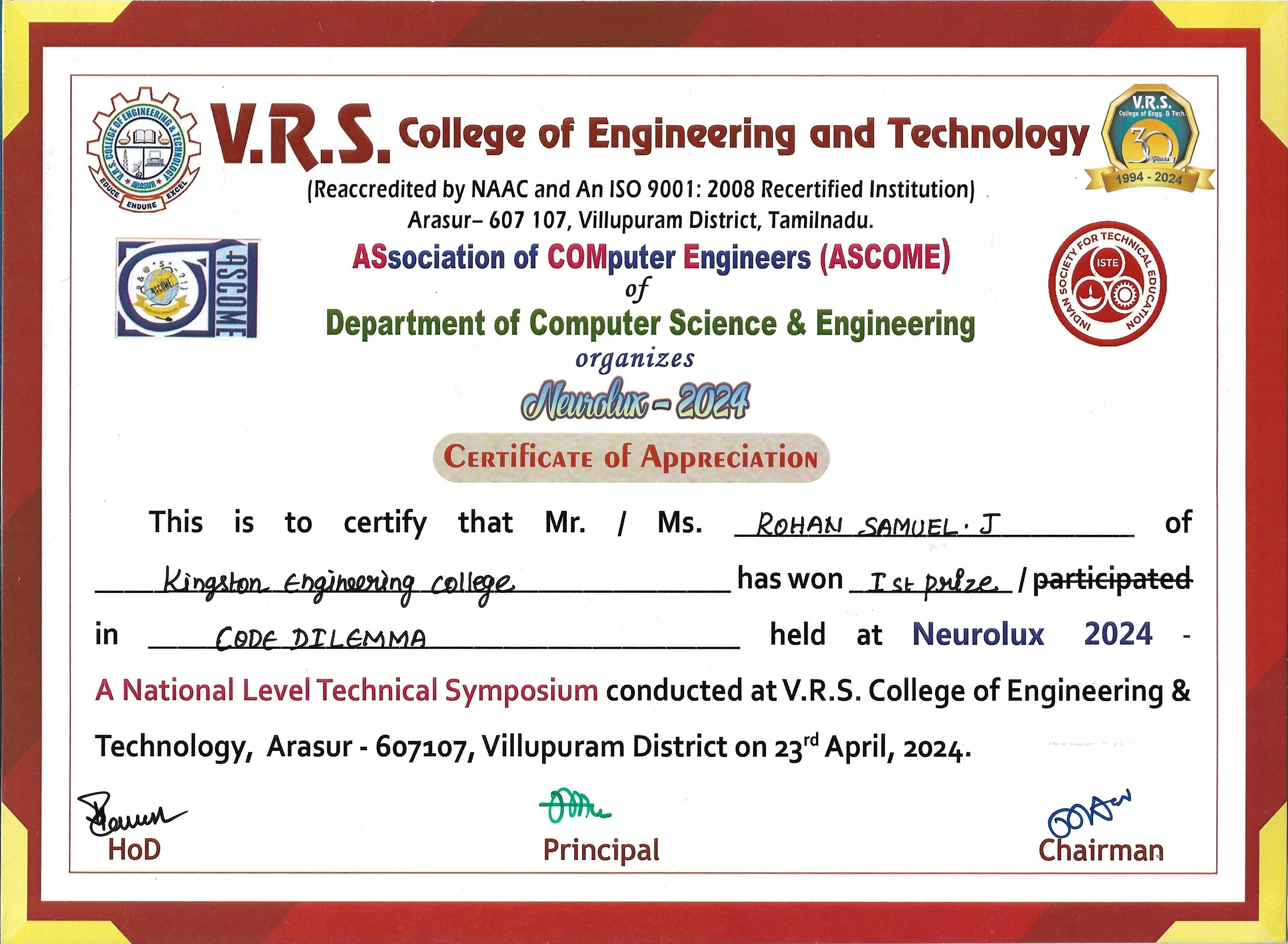 Coding VRS